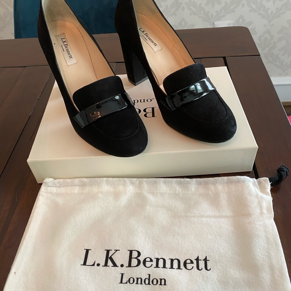 L.K. Bennett Madeleine Heel- Black Suede